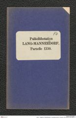 Seite 1, Tagebuch "Paläolithstation | Lang-Mannersdorf | Parzelle 1330 (NHMW-PRAE-BBB-14)